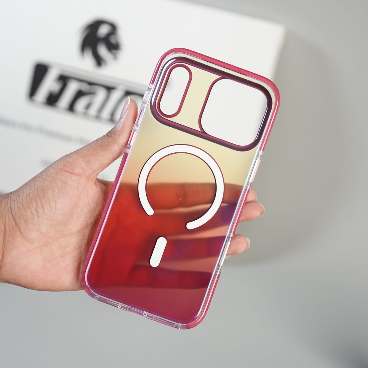 iPhone 17 Series Blush Pink Gradient MagSafe Compatible Clear Case