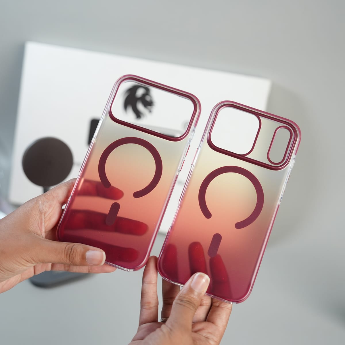 iPhone 17 Series Blush Pink Gradient MagSafe Compatible Clear Case