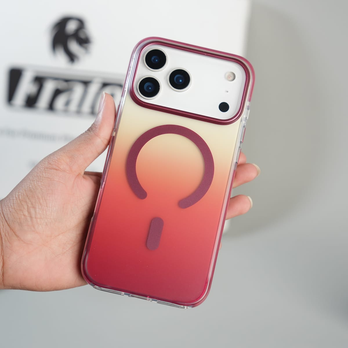iPhone 17 Series Blush Pink Gradient MagSafe Compatible Clear Case