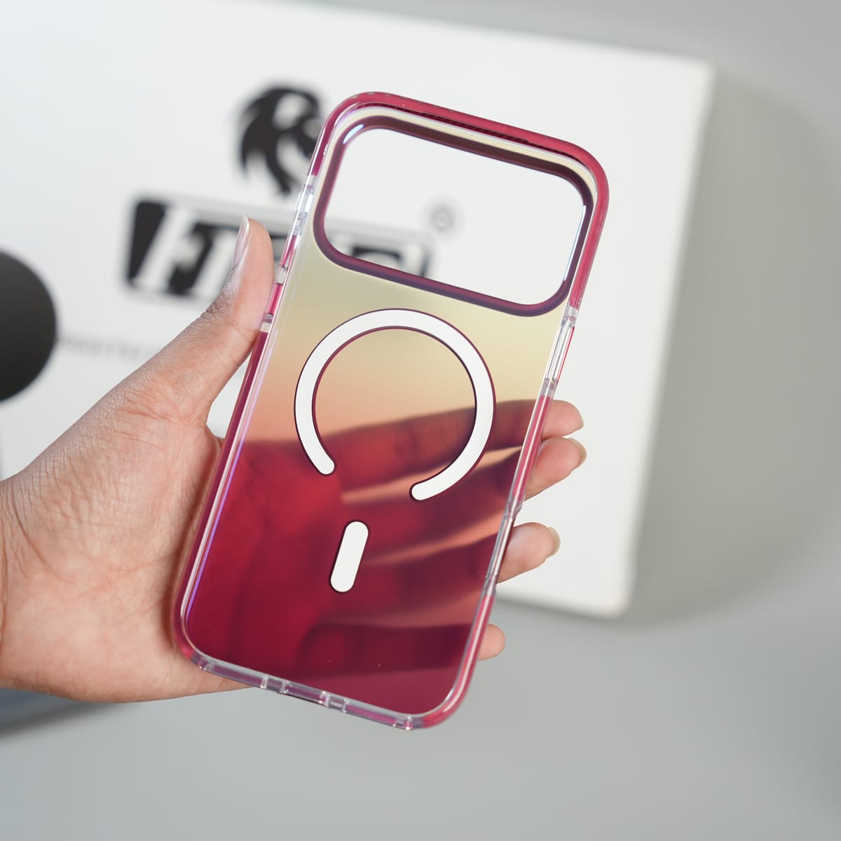 iPhone 17 Series Blush Pink Gradient MagSafe Compatible Clear Case