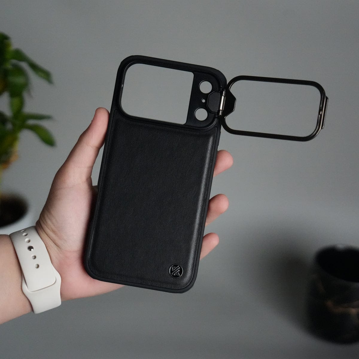 iPhone 17 Series Camera Protector Case | Sliding Metal Lens Cover | Shockproof Back Cover with Built-In Kickstand