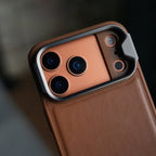 iPhone 17 Series Camera Protector Case | Sliding Metal Lens Cover | Shockproof Back Cover with Built-In Kickstand