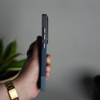 iPhone 17 Series Carbon Fiber Texture Aramid Design Hard Pc MagSafe Cover | BlueMix Design