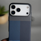 iPhone 17 Series Carbon Fiber Texture Aramid Design Hard Pc MagSafe Cover | BlueMix Design