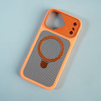 iPhone 17 Series Carbon Fiber Texture Ring Stand Protective Case Cover