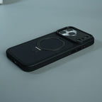 iPhone 17 Series Carbon Fiber Texture Ring Stand Protective Case Cover