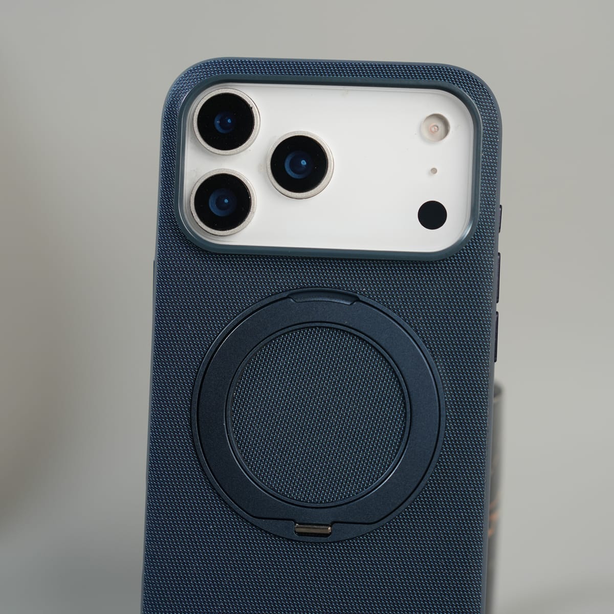 iPhone 17 Series Dotted Rotating Metal Stand Case