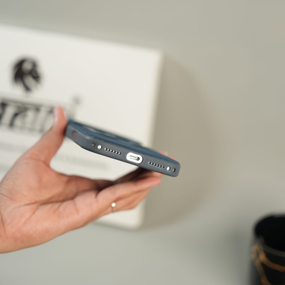 iPhone 17 Series Dotted Rotating Metal Stand Case