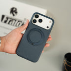 iPhone 17 Series Dotted Rotating Metal Stand Case