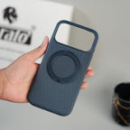 iPhone 17 Series Dotted Rotating Metal Stand Case
