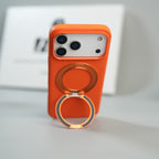 iPhone 17 Series Dotted Rotating Metal Stand Case