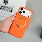 iPhone 17 Series Dotted Rotating Metal Stand Case