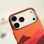 iPhone 17 Series Fiber Texture Case | Ultra Slim Hard Back Cover | Red Hill