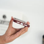 iPhone 17 Series Fiber Texture Case | Ultra Slim Hard Back Cover | Red Hill