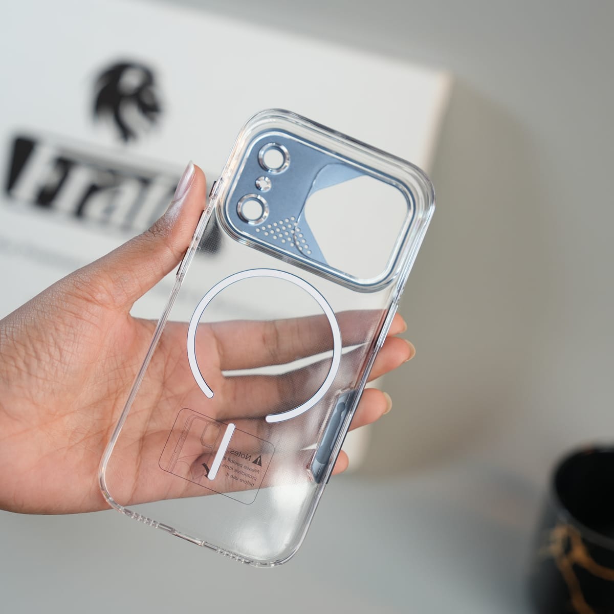 iPhone 17 Series Frosted MagSafe Case with Metallic Camera Frame