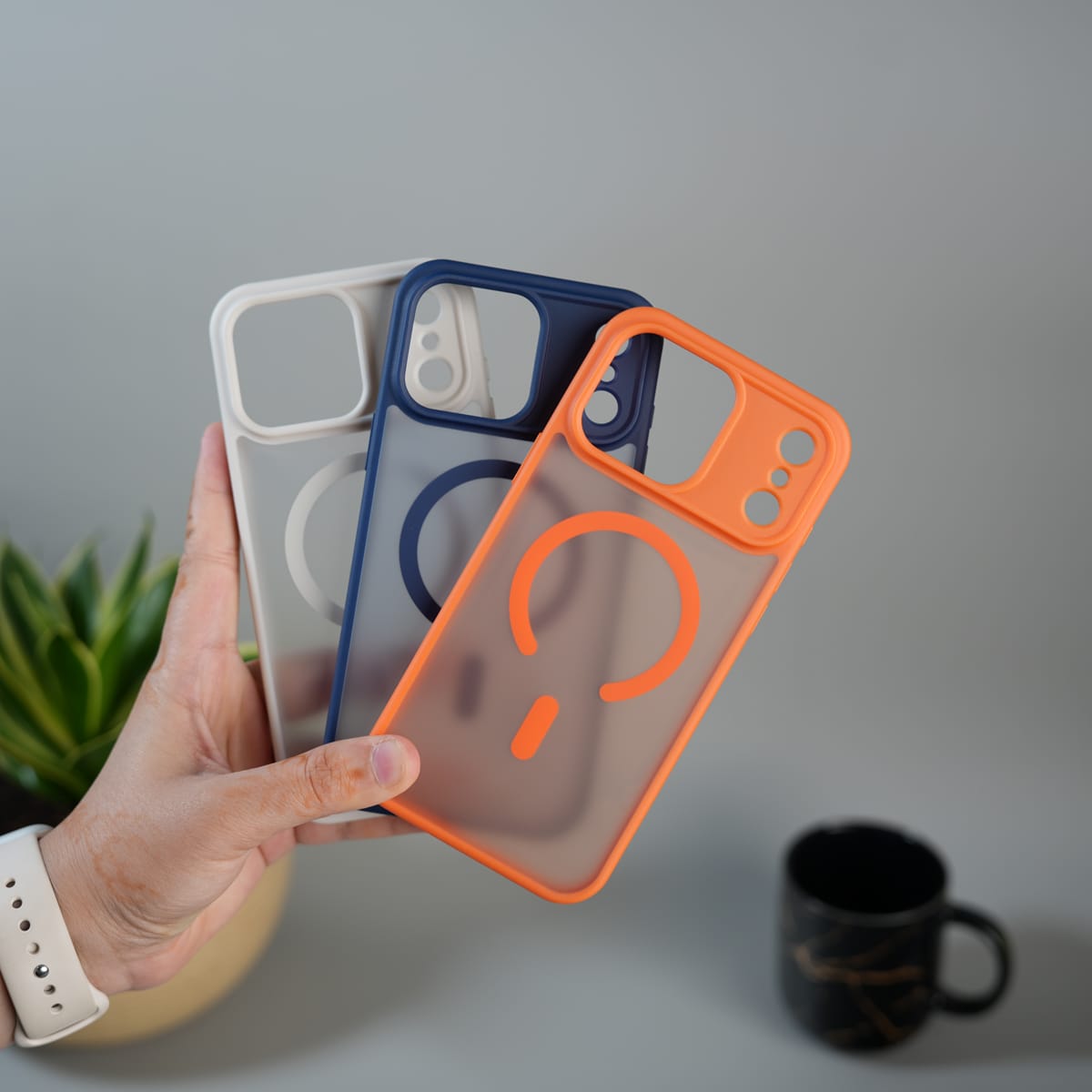 iPhone 17 Series Frosted Matte MagSafe Case | Anti-Fingerprint Translucent Back Cover