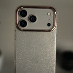 iPhone 17 Series Glitter Case | Transparent Cover with Sparkle Finish & Metallic Camera Bumper