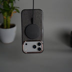 iPhone 17 Series Glitter MagSafe Case | Transparent Cover with Sparkle Finish & Metallic Camera Bumper
