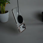 iPhone 17 Series Glitter MagSafe Case | Transparent Cover with Sparkle Finish & Metallic Camera Bumper