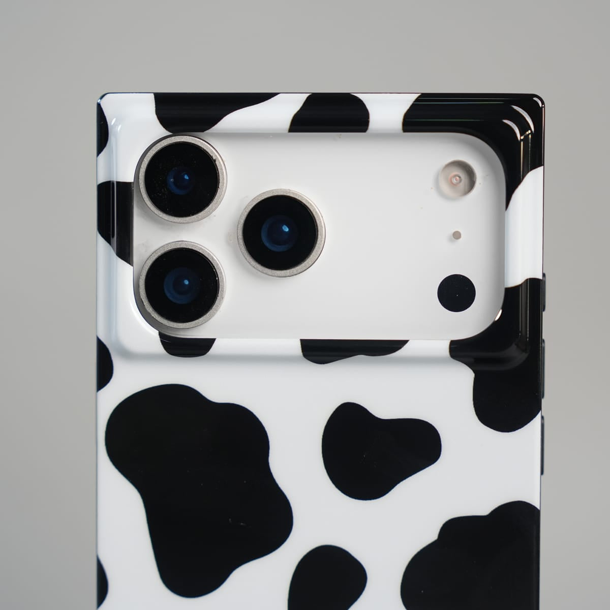 iPhone 17 Series Luxury Cow Print Case with Smooth Finish