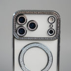 iPhone 17 Series Luxury Crystal MagSafe Case with Rhinestone Camera Frame