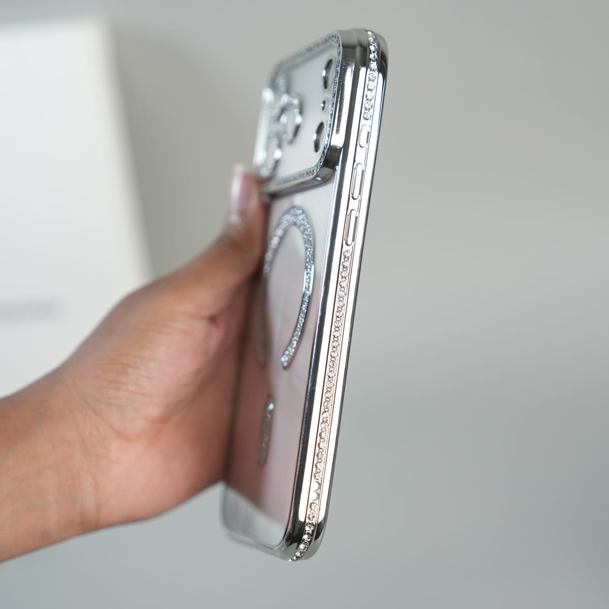 iPhone 17 Series Luxury Crystal MagSafe Case with Rhinestone Camera Frame