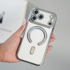 iPhone 17 Series Luxury Crystal MagSafe Case with Rhinestone Camera Frame