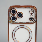 iPhone 17 Series Luxury Crystal MagSafe Case with Rhinestone Camera Frame