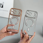 iPhone 17 Series Luxury Crystal MagSafe Case with Rhinestone Camera Frame