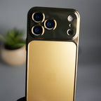 iPhone 17 Series Luxury Gold Mirror Case | Electroplated Back with Camera Protection Cover