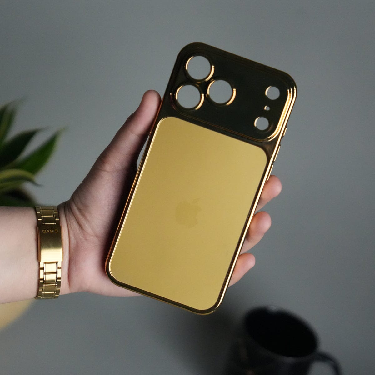 iPhone 17 Series Luxury Gold Mirror Case | Electroplated Back with Camera Protection Cover