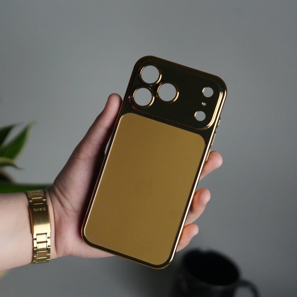 iPhone 17 Series Luxury Gold Mirror Case | Electroplated Back with Camera Protection Cover