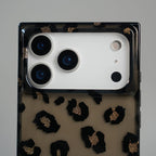 iPhone 17 Series Luxury Leopard Print Glossy Silicone Case