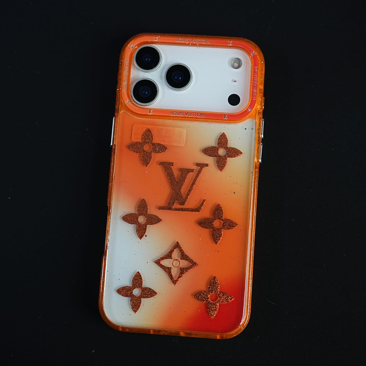 iPhone 17 Series Luxury Monogram Glitter Transparent Protective Case