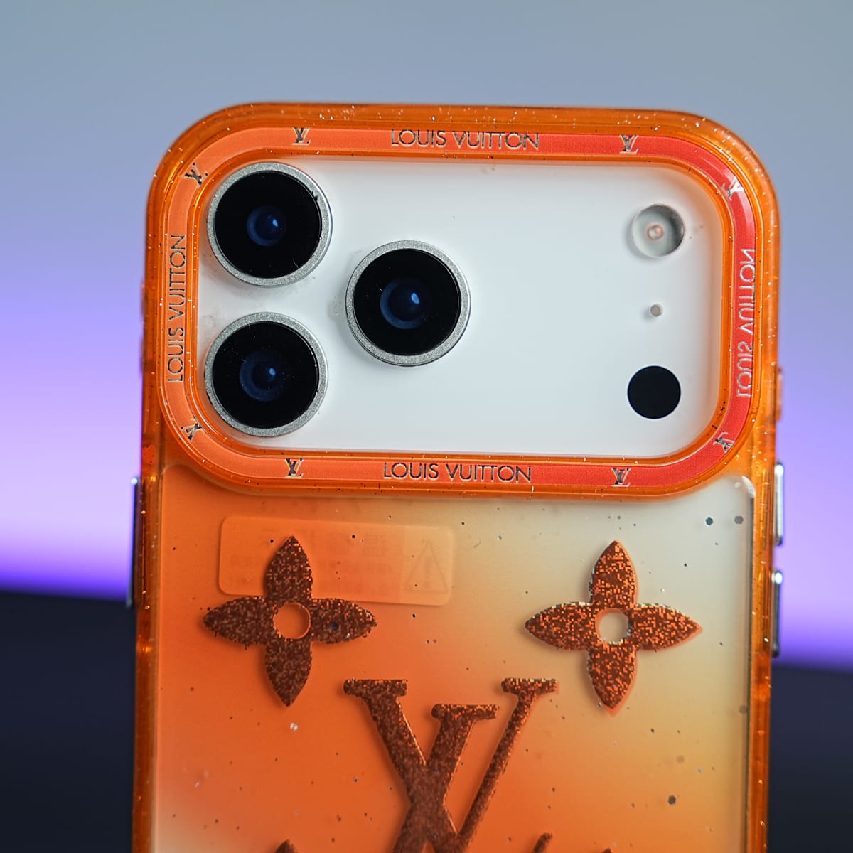 iPhone 17 Series Luxury Monogram Glitter Transparent Protective Case