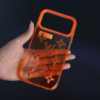 iPhone 17 Series Luxury Monogram Glitter Transparent Protective Case