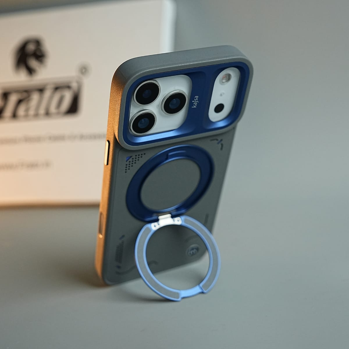 iPhone 17 Series Matrix Leather Pattern Case | Premium Luxury Back Cover with Ring Stand