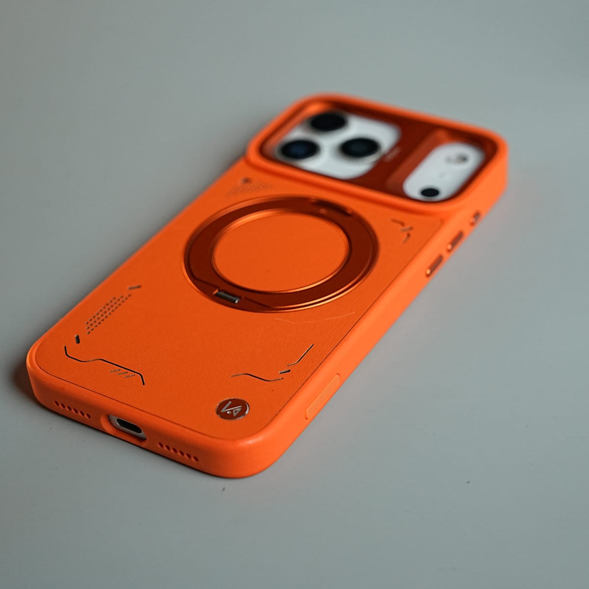 iPhone 17 Series Matrix Leather Pattern Case | Premium Luxury Back Cover with Ring Stand