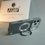 iPhone 17 Series Matrix Leather Pattern Case | Premium Luxury Back Cover with Ring Stand