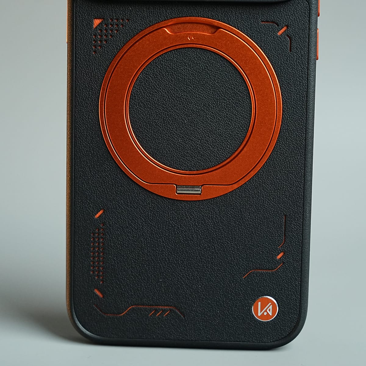 iPhone 17 Series Matrix Leather Pattern Case | Premium Luxury Back Cover with Ring Stand