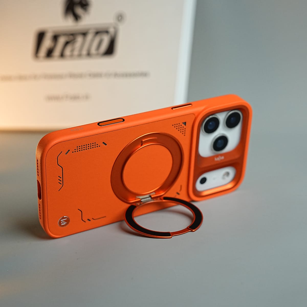 iPhone 17 Series Matrix Leather Pattern Case | Premium Luxury Back Cover with Ring Stand
