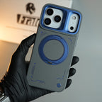 iPhone 17 Series Matrix Leather Pattern Case | Premium Luxury Back Cover with Ring Stand