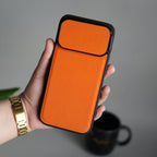 iPhone 17 Series Metal Camera Cap Stand Case Cover | ORANGE