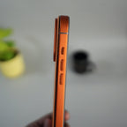 iPhone 17 Series Metal Side Bumper Leather Feel Magsafe case Cover | Orange