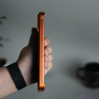 iPhone 17 Series Metallic Wood Leather AeroFLex Aluminium Case With Rotating Stand