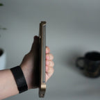 iPhone 17 Series Metallic Wood Leather AeroFLex Aluminium Case With Rotating Stand