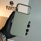 iPhone 17 Series Premium Carbon Fiber Texture MagSafe Case with Metal Camera Frame