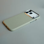 iPhone 17 Series Premium Carbon Fiber Texture MagSafe Case with Metal Camera Frame