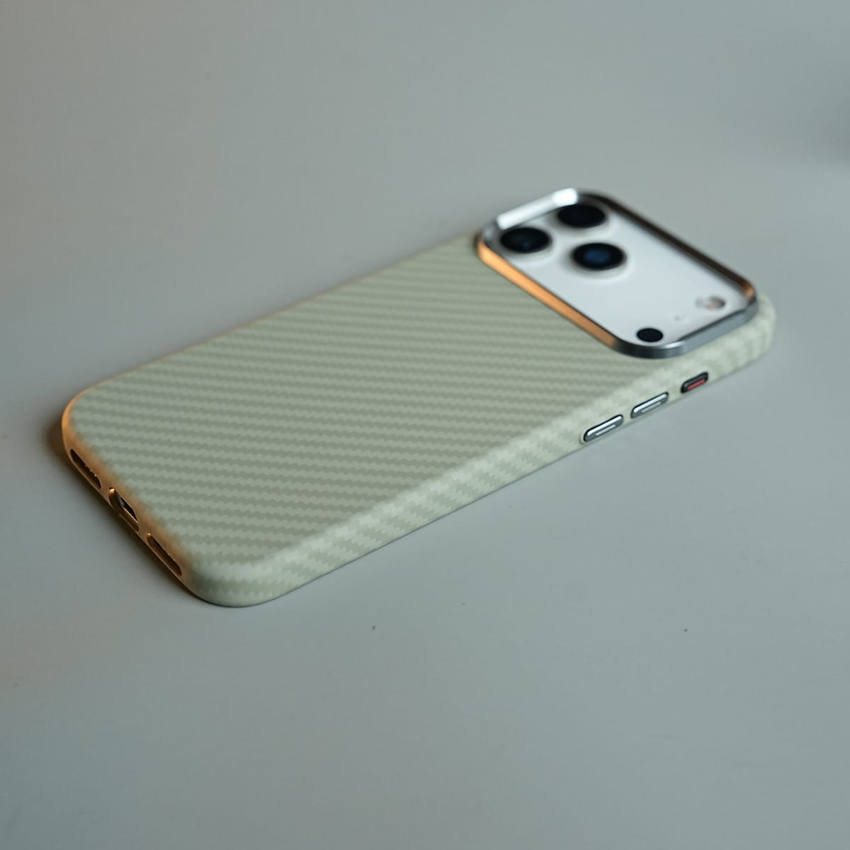 iPhone 17 Series Premium Carbon Fiber Texture MagSafe Case with Metal Camera Frame