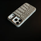 iPhone 17 Series Premium Croc Texture PU Leather MagSafe Case with Metal Camera Frame